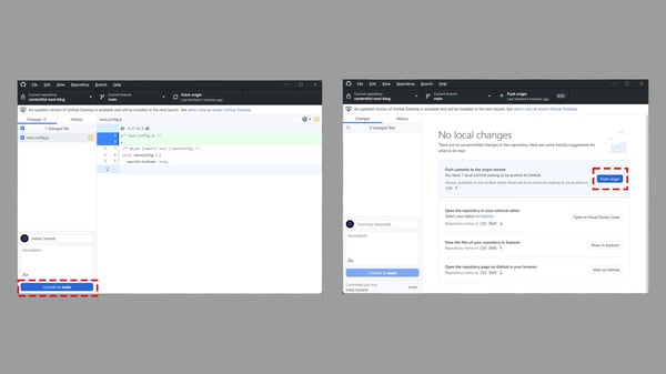 Commit Changes to GitHub